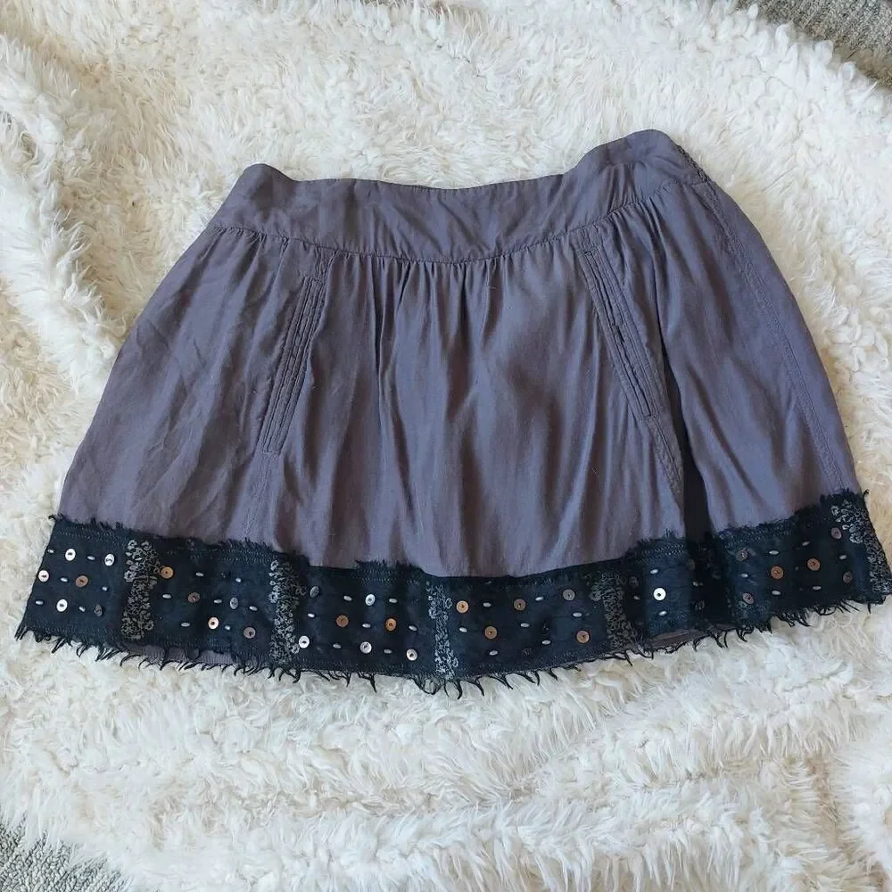 Free People Fairycore Westerncore Sequined Miniskirt size Medium